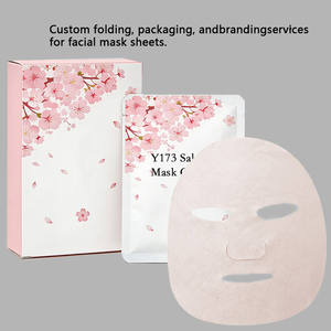 Y173 OEM Sakura Fiber Freeze-Dried Waterless Solid Disposable Water-Activated Dry Face Cloth Paper Facial <span class=keywords><strong>Mask</strong></span> Sheet Material. - Product Image 5