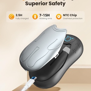 Chauffe-mains magnétique portable rechargeable 2-en-1 mignon pour l'extérieur, ensemble de chauffe-mains magnétique à double face avec fonction de charge - Product Image 2
