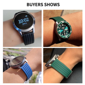 สายนาฬิกาซิลิโคนลายปากแบนสามารถใช้แทนของ tensoo Omega DW <span class=keywords><strong>Seiko</strong></span> Submariner แบบละเอียด City Casio - Product Image 3