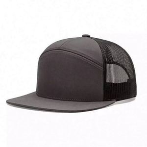 Custom 7 Panels Plain Flat Brim Mesh Patch logo Richardson 168 Double Breasted Buckle Sporty Common Trucker <b>Hat</b> - Product Image 6