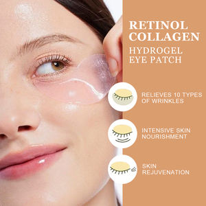 Patchs pour les yeux en hydrogel réparateurs, raffermissants et anti-rides à l'acide hyaluronique et au rétinol, hydratants, anti-rides, collagène - Product Image 3