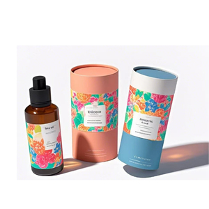 Emballage cosmétique écologique en carton ondulé doré de luxe pour huile essentielle d'aromathérapie - Product Image 3