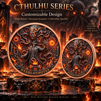 Pièce commémorative en cuivre fin 999 de 1 oz, Médaille Nyarlathotep, Art 3D en relief, effet UV, motif Chaos rampant, style proof.