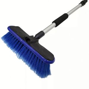 Brosse de lavage de voiture portable compacte haute pression professionnelle robuste pour camping en plein air, 10 pouces, avec perche d'extension de 65 pouces, B - Product Image 4