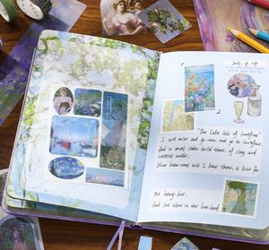 Core Mo rétro peinture à l'huile en cuir relié compte à la main <span class=keywords><strong>livre</strong></span> ensemble boîte-cadeau organisateur/planificateur haute valeur de beauté mignon doux fille - Product Image 3