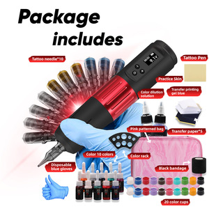 Nuevo Kit Completo de Pistola de Tatuaje Rotativa Inalámbrica con Batería y Agujas, Accesorios para Arte Corporal, Uso Profesional - Product Image 2