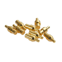 Connecteur de contact mâle plaqué or ou argent avec logo personnalisé, broche d'alimentation, broche de batterie, pièce de chargeur