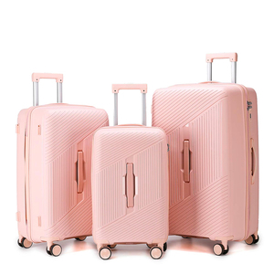 Bán buôn Chất lượng cao PP du lịch vali hành lý Bộ 21''25''29'' ngoài trời du lịch túi thiết kế loại bỏ bánh xe bộ hành lý - Product Image 5