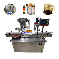 Machine de remplissage et de bouchage automatique pour sauces, ketchup, confitures, crèmes, shampoings, miel, pâtes de tomates et liquides en bouteille avec pompe à rotor