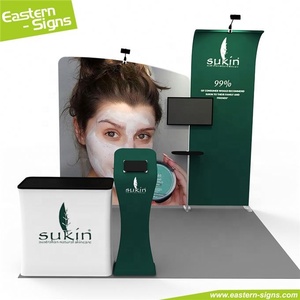 Personnalisé affichage de tissu de tension en aluminium cosmétique en aluminium moderne <span class=keywords><strong>pliable</strong></span> <span class=keywords><strong>stand</strong></span> d'exposition <span class=keywords><strong>3x3</strong></span> - Product Image 3