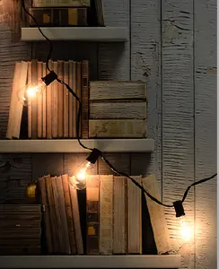 hängen glühbirne schwarz draht Suppliers-Outdoor 6Ft 10L Edison LED Glühbirne Lichterketten mit schwarzem Draht für Party Hochzeit