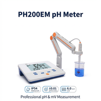 pH-mètre numérique PH200EM, reconnaissance standard NIST, arrêt automatique, 50 ensembles de données pour les tests de qualité de l'eau en laboratoire