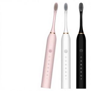 Brosse à dents électrique sonique pour adultes, étanche IPX7, tête de brosse à poils souples DuPont, rechargeable, micro USB, multi-vitesses, 3 vitesses - Product Image 1