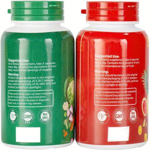 Cápsulas de Frutas y Verduras OEM y ODM, Suplemento Alimenticio Integral con Superalimentos de Frutas y Verduras, Mejora el Metabolismo - Product Image 3