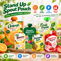 Pochette Doypack à bec verseur en aluminium avec barrière, 200ml, 500ml, 1000ml, pour liquides, qualité alimentaire