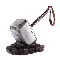 45cm Huaqi WJS01 Viking Thor brazos realista Cosplay martillo juguete Metal PU mitología nórdica inspirado Islandia viaje juguete espadas