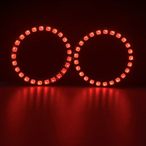 Anelli <span class=keywords><strong>Halo</strong></span> RGBW SK6812 a Prezzo Economico di Fabbrica, Luci Angel Eyes da 90mm Rosso Bianco per Fari Auto - Product Image 3