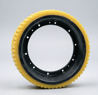 Roue de traction avant pour chariot élévateur en polyuréthane solide et durable, 250x100 mm, 10 trous de boulons