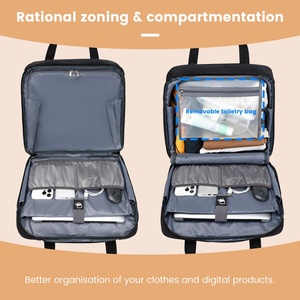 Maletín para Portátil Personalizable con Ruedas Silenciosas y Múltiples Compartimentos, para Viajes Cortos de Negocios - Product Image 4