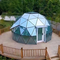 Tente Dôme en Verre Igloo de Luxe d'Extérieur de Haute Qualité pour Glamping, Idéale pour Complexes Hôteliers avec Salle de Bain