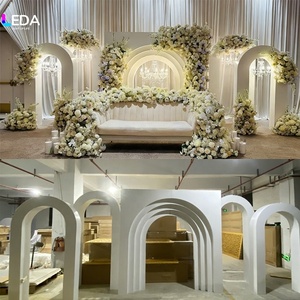 Arche de mariage moderne en acrylique blanc, décoration intérieure et extérieure, accessoires de toile de fond pour mariage - Product Image 1