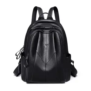 Large Capacity Top Leather Designer School Bags Woman's Backpack Bags For Girl Fashion Pack