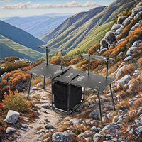 Table pliante légère en alliage d'aluminium pour pique-nique et camping portables en plein air pour une utilisation tactique et en cuisine