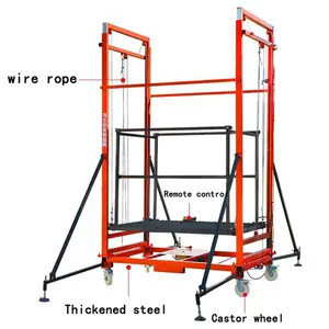 Nền tảng làm việc 0.3 tấn 0.5 tấn 2-8 mét di động Kính thiên văn khung nâng điện giàn giáo nền tảng để bán