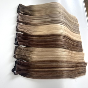 Extensions de cheveux humains vierges européens Genius, tissées, double épaisseur, sans nœuds, lisses comme des baguettes, douces - Product Image 2