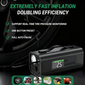 Démarreur de voiture portable 6 en 1 avec compresseur d'air, booster de batterie de voiture 8000mAh, banque d'alimentation, démarreur d'urgence - Product Image 2