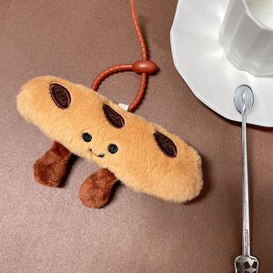 DIY New Arrival Cute Plush French Bread Keychain Toys Croissants Roll Bread Plush Doll Simulation Food Keychain <b>Bag</b> Charm - Product Image 6