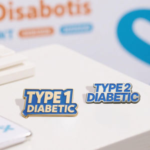 Pabrik Kustom lingkaran biru <span class=keywords><strong>Diabetes</strong></span> lencana Hollow Center pin logam epoksi lembut Enamel kesadaran publik penggunaan klasik topi kupu-kupu - Product Image 4