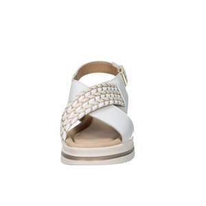 Valleverde Donna Sandales compensées blanches en bois de santal, talon de 5 cm, taille 39 - Product Image 3