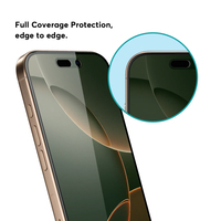 Protecteur d'écran en verre trempé 9H anti-lumière bleue pour téléphone portable iPhone 16 Pro