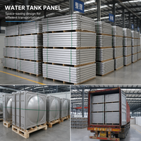 Réservoir d'eau rectangulaire en acier inoxydable personnalisé, réservoir modulaire combinable pour l'alimentation en eau potable