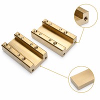 Composants de profil en U en laiton usinés par CNC, service de fabrication sur mesure de précision