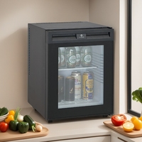 Mini-bar thermoélectrique portable silencieux de 40 L avec porte en verre, personnalisable pour hôtels, disponible en version OEM
