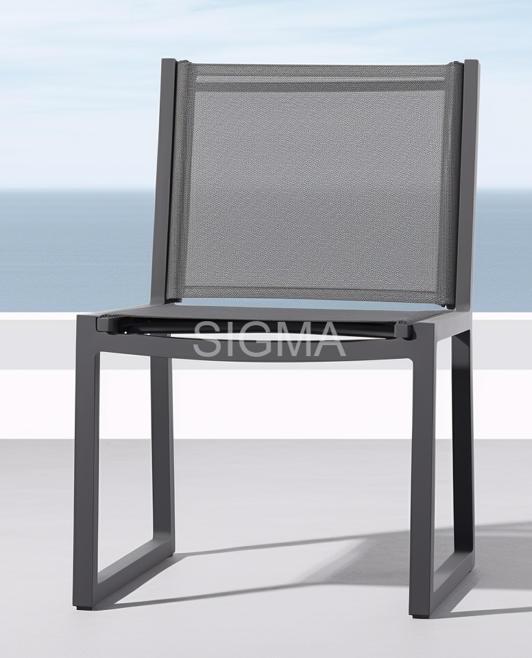 Factory Custom Modern  Aluminum Outdoor Table And Chair Set Dining Leisure Chair Set For Villa Hotel Patio