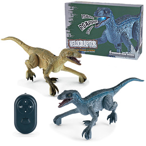 Juguetes de <span class=keywords><strong>Dinosaurio</strong></span> Robot Eléctrico de Simulación con <span class=keywords><strong>Control</strong></span> <span class=keywords><strong>Remoto</strong></span>, Velociraptor de Plástico con Infrarrojos, con Efecto de Luz, Regalos para Niños al por Mayor - Product Image 1