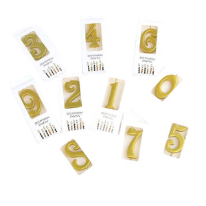 Bougies numériques dorées créatives pour la décoration de gâteaux d'anniversaire et de Noël/des fêtes de remise de diplôme - Product Image 5