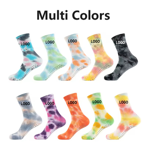 Chaussettes de <span class=keywords><strong>Pilates</strong></span> personnalisées pour femmes, multicolores, antidérapantes, confortables, chaussettes de yoga sport tie-dye - Product Image 3