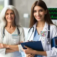 Divertido Porta Credenciales Retráctil con Diseño de Enfermera, Clip para Identificación, Porta Credenciales para Médico, Estudiante, Asistente Médico, Compañero de Trabajo, Accesorios de Trabajo