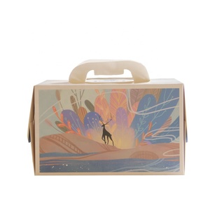 Boîte à biscuits personnalisée avec design gratuit, impression UV et vernissage, boîte à gâteau avec poignée, épaisseur 350 g/m² - Product Image 6