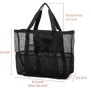 <span class=keywords><strong>Sac</strong></span> <span class=keywords><strong>de</strong></span> <span class=keywords><strong>plage</strong></span> transparent personnalisé imperméable à l'eau pour femmes <span class=keywords><strong>sac</strong></span> à provisions en maille écologique hawaïenne recyclée - Product Image 3