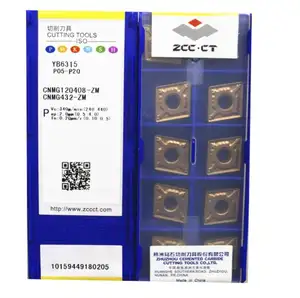 Zcc-ct의 원래 Cnc 선반 선회 도구 초경 삽입 Cnmg 시리즈 철강 부품 가공 Cnmg120408-zm Yb6315 삽입물