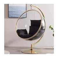 Nouvel arrivage de chaise balançoire moderne en osier suspendue en forme d'œuf pour l'intérieur meubles de jardin en rotin et métal pour rotin et patio pour l'extérieur