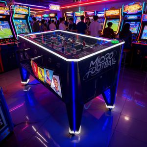 LED Foosball Table | Acrylic & Metal <b>Electronic</b> <b>Game</b> Machine with 110/220V Power for Clubs Bars & Entertainment Centers - Product Image 4