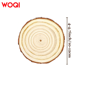 WOQI personnalisé pin <span class=keywords><strong>bois</strong></span> coupe tranche cercles écorce naturel <span class=keywords><strong>sapin</strong></span> bricolage artisanat en gros naturel <span class=keywords><strong>bois</strong></span> boisson mur signes - Product Image 2
