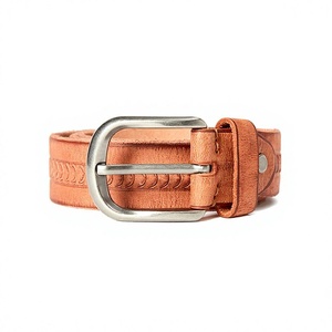 Cinturón de Cuero Genuino SINEWY SPORTS, Piel de Vaca, Color Sólido, Hebilla de Acero Rectangular, Casual, Duradero para Hombre - Product Image 6