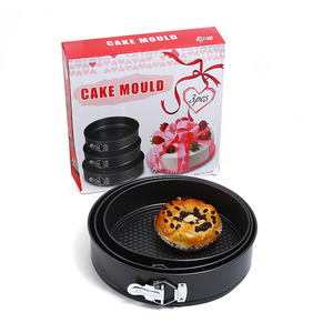 Round Non Stick Springform Cake Mold Set 3Pcs 24Cm 26Cm 28Cm For Baking Cakes Desserts Bread - Product Image 4